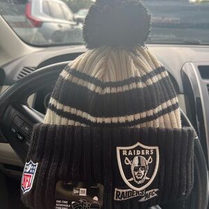NFL Black and Cream Raiders Hat